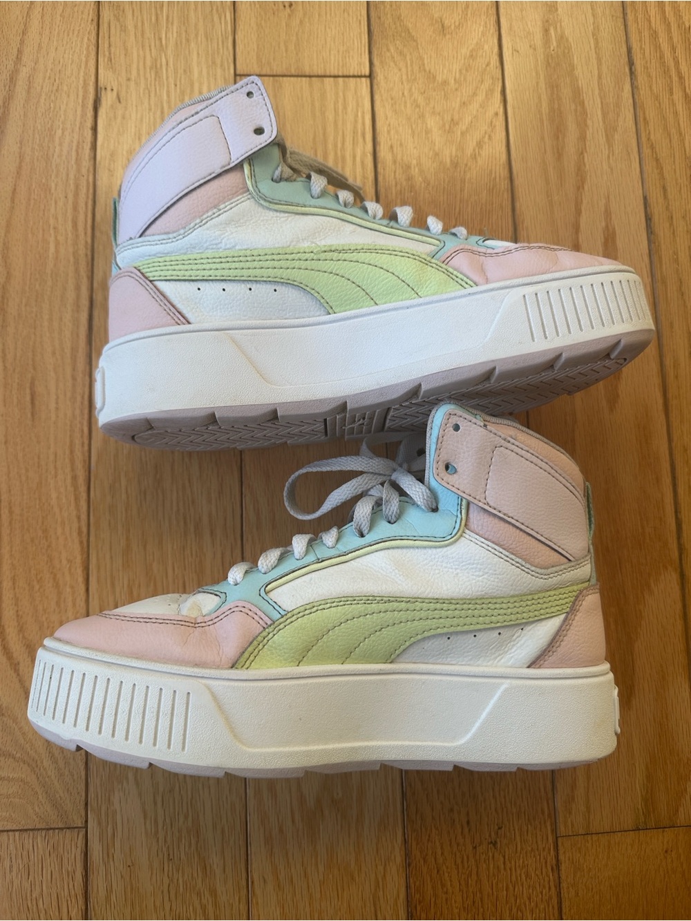 PUMA Karmen Rebelle Colorblock Mid Platform High Top Sneakers 6.5 - Picture 8 of 8